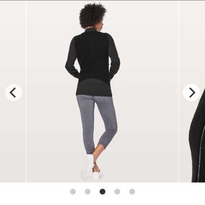 Lululemon Stand Out Sherpa black wool cotton jacket